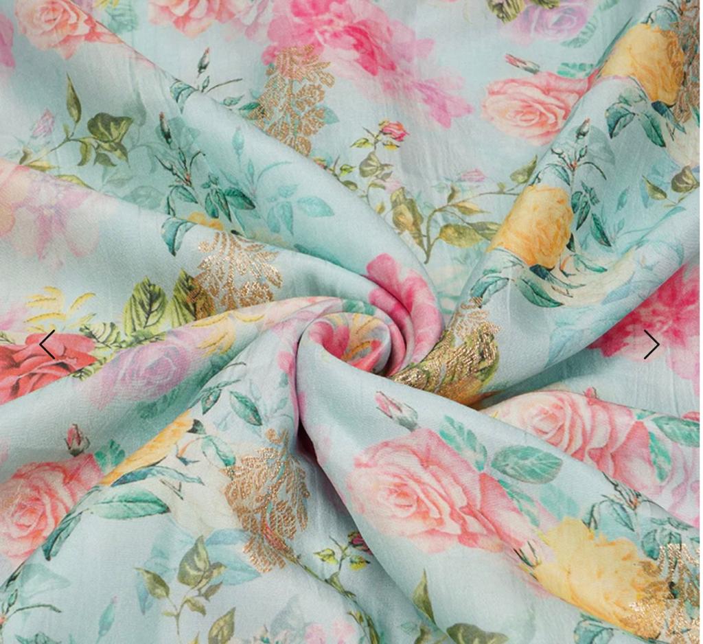 Zari Printed Dola Silk