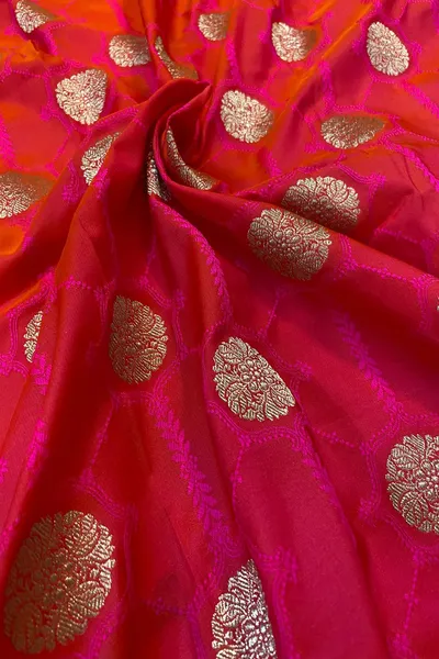  Banarasi Katan Silk Handloom Tanchoi Weave Saree | Banaarsi Poshak