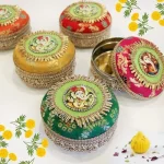 Brocade fabric Prasad Boxes | Banarasi Poshak